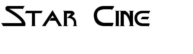 Star Cine font preview