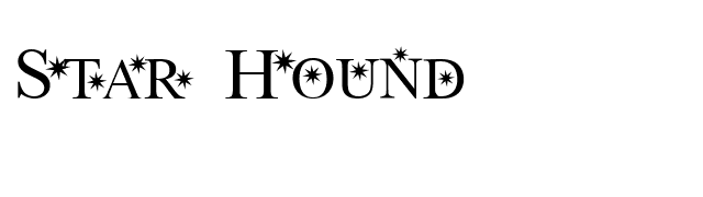 Star Hound font preview