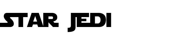 Star Jedi font preview