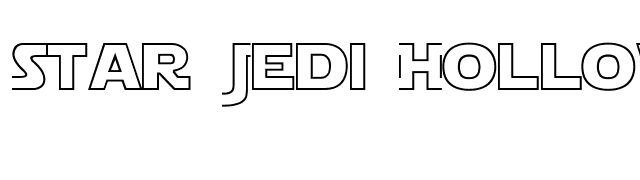 Star Jedi Hollow font preview