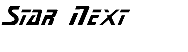 Star Next font preview