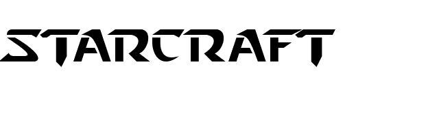 Starcraft font preview