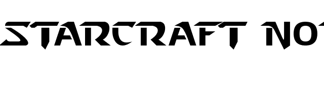 Starcraft Normal font preview