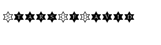 StarsOfDavid font preview