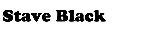 Stave Black font preview