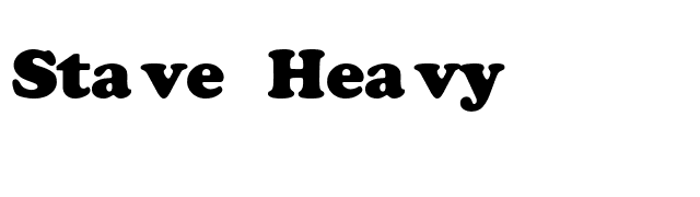 Stave Heavy font preview