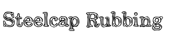 Steelcap Rubbing font preview