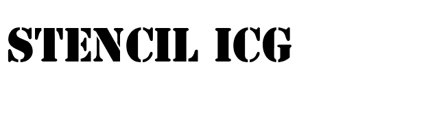 Stencil ICG font preview