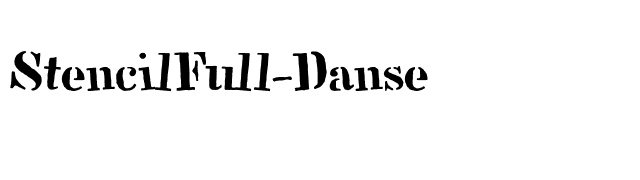 StencilFull-Danse font preview