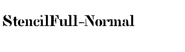 StencilFull-Normal font preview