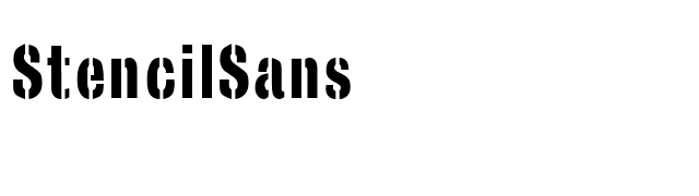 StencilSans font preview