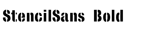 StencilSans Bold font preview