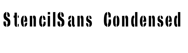 StencilSans Condensed font preview