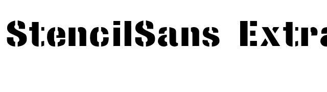 StencilSans Extrabold font preview