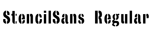 StencilSans Regular font preview