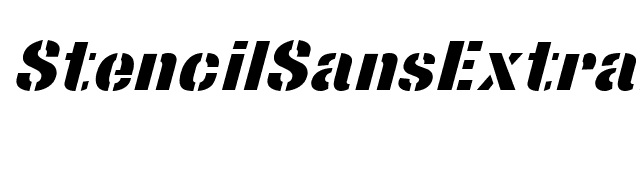 StencilSansExtrabold Italic font preview