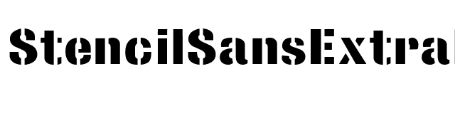 StencilSansExtrabold Regular font preview