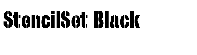 StencilSet Black font preview