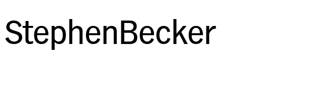 StephenBecker font preview