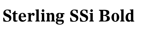 Sterling SSi Bold font preview