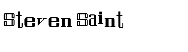 Steven Saint font preview