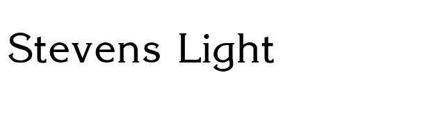 Stevens Light font preview