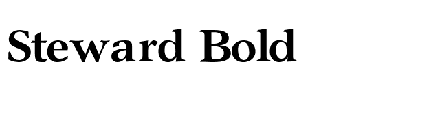 Steward Bold font preview