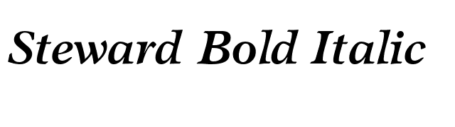 Steward Bold Italic font preview