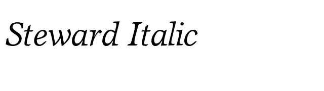 Steward Italic font preview