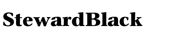 StewardBlack font preview