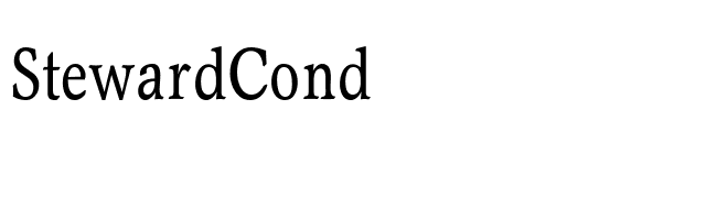 StewardCond font preview