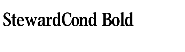 StewardCond Bold font preview