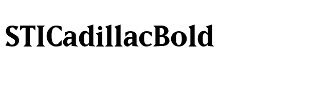 STICadillacBold font preview