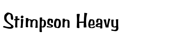 Stimpson Heavy font preview