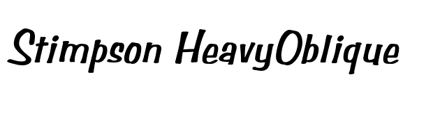 Stimpson HeavyOblique font preview