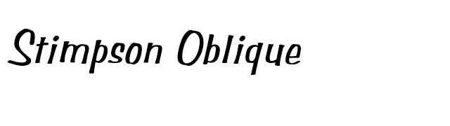 Stimpson Oblique font preview