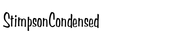 StimpsonCondensed font preview