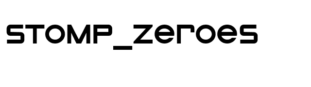 STOMP_Zeroes font preview