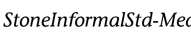 StoneInformalStd-MediumItal font preview