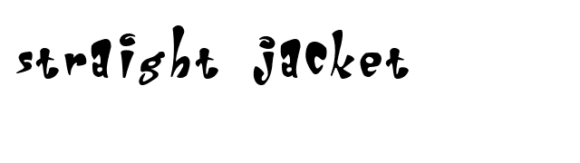 Straight Jacket font preview