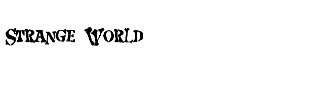 Strange World font preview