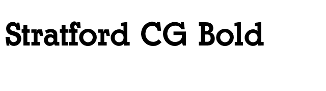 Stratford CG Bold font preview