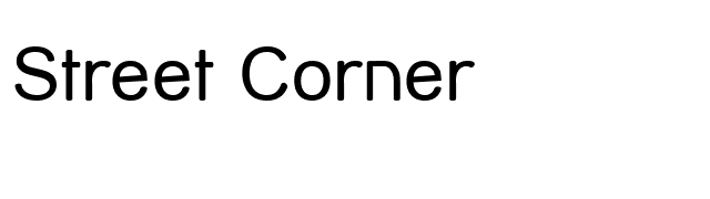 Street Corner font preview