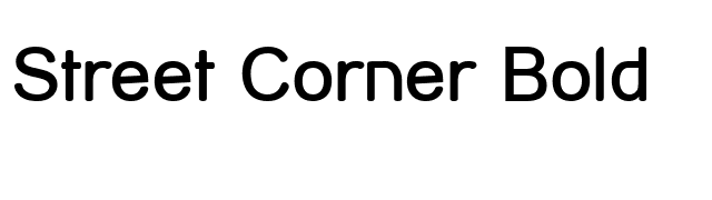 Street Corner Bold font preview