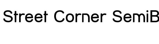 Street Corner SemiBold font preview