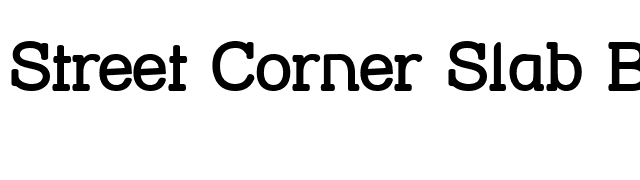 Street Corner Slab Bold font preview