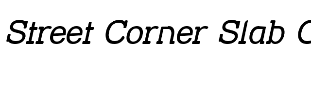 Street Corner Slab Oblique font preview