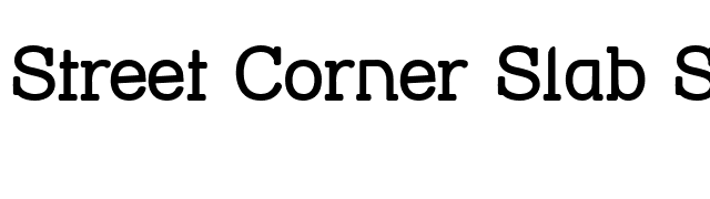 Street Corner Slab SemiBold font preview