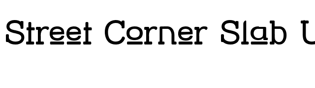 Street Corner Slab Upper font preview