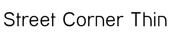 Street Corner Thin font preview